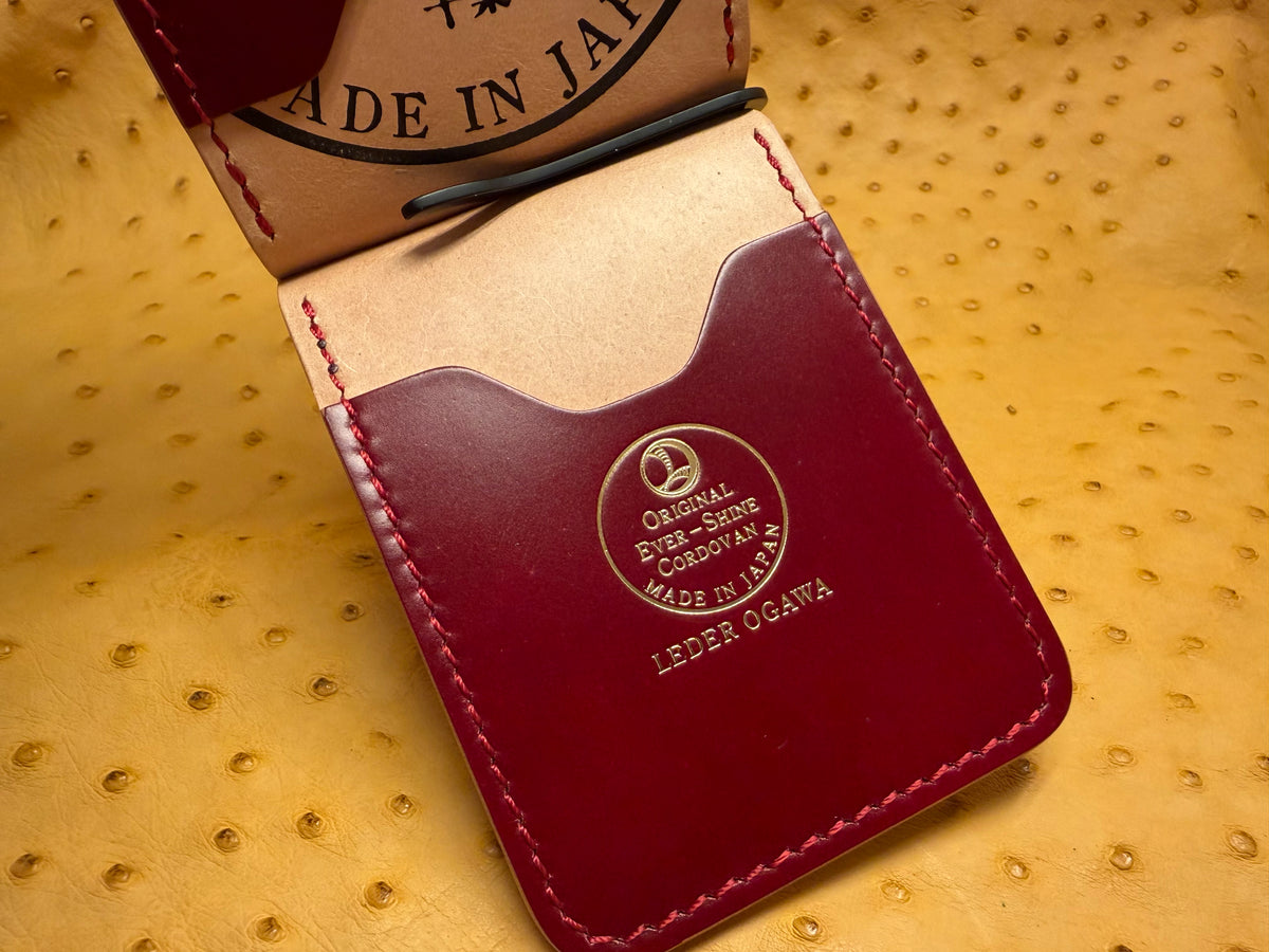 Money Clip Wallet - Leder Ogawa Shell Cordovan
