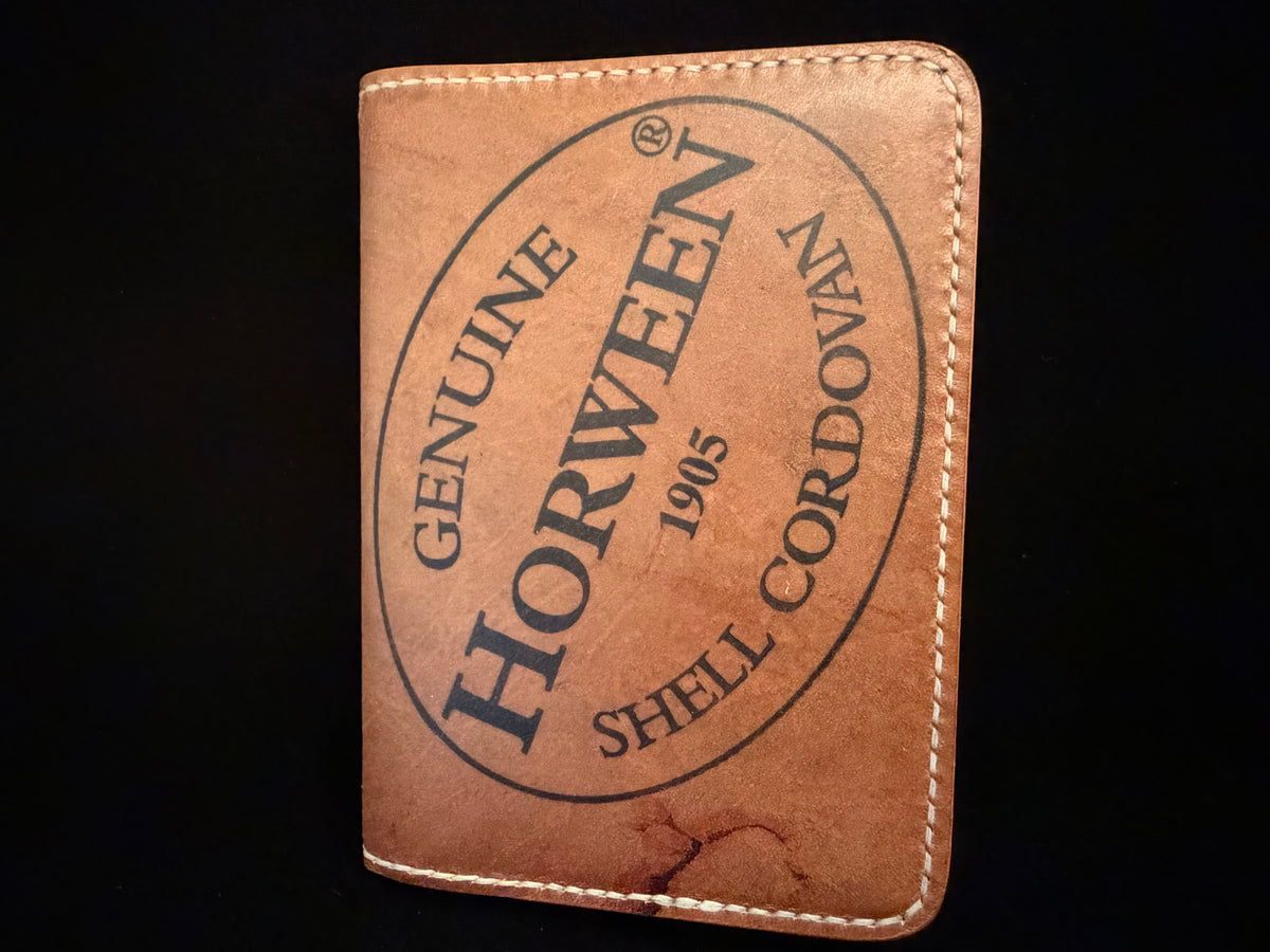 Passport Cover with Small Rear Pocket - Horween Shell Cordovan