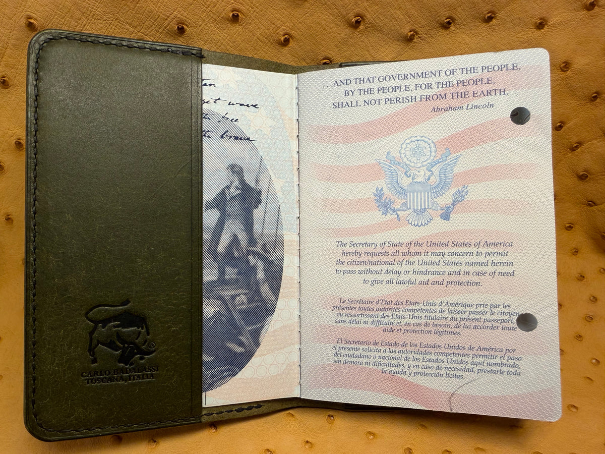 Passport Holder with Large Rear Pocket - Badalassi Pueblo