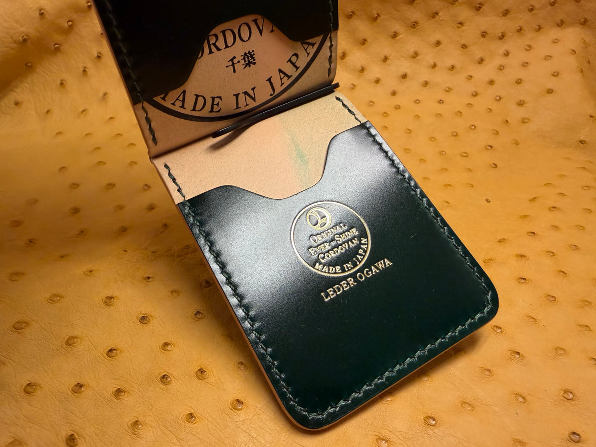 Money Clip Wallet - Leder Ogawa Shell Cordovan
