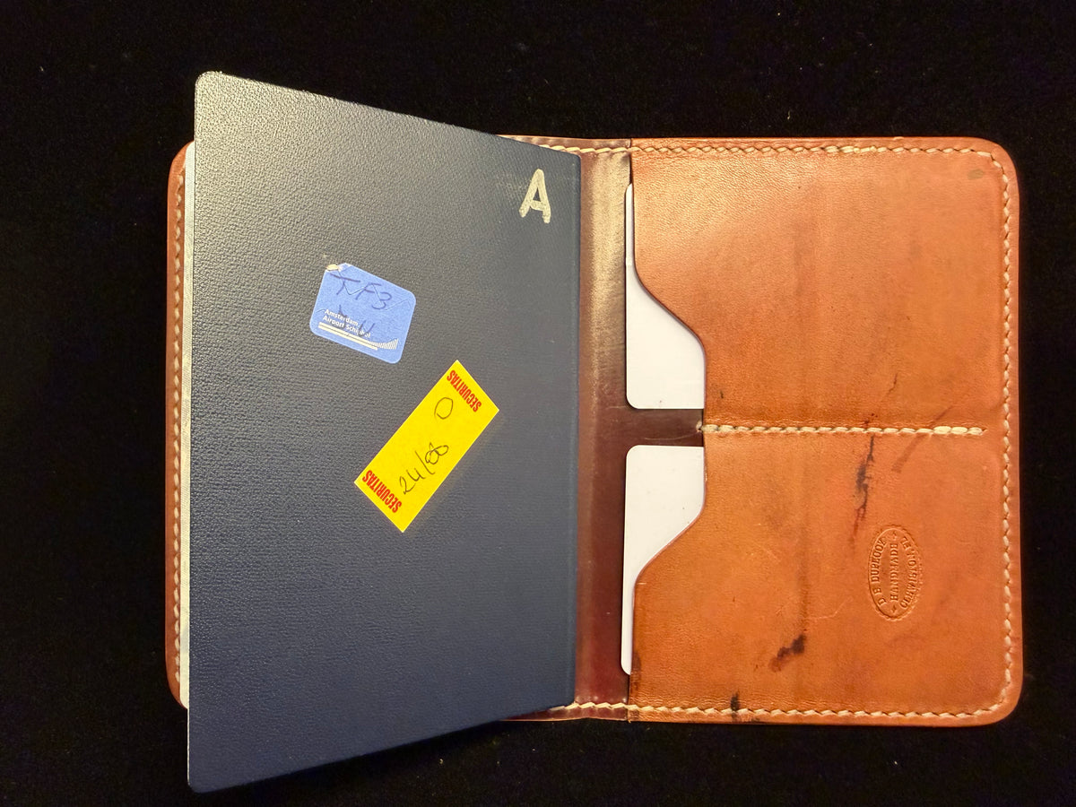 Passport Cover with Small Rear Pocket - Horween Shell Cordovan