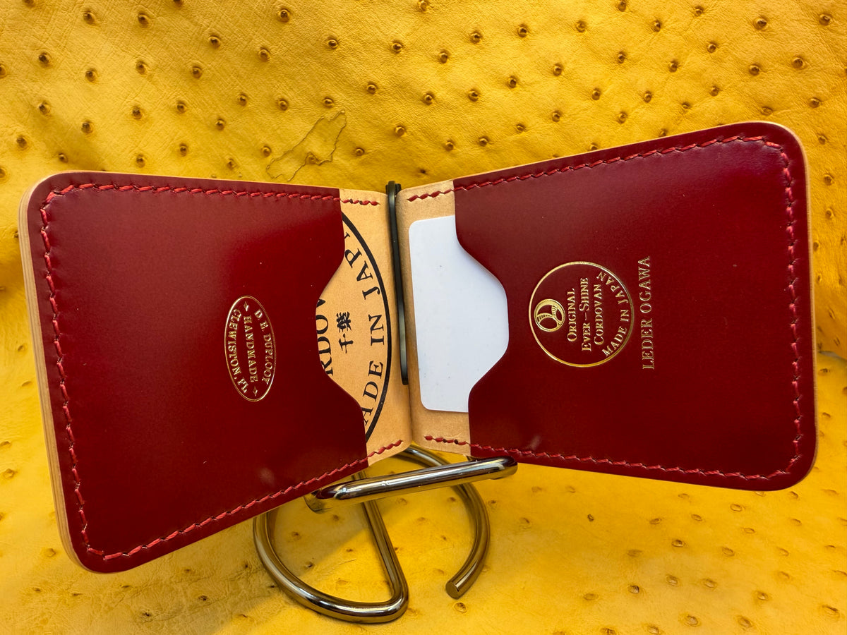 Money Clip Wallet - Leder Ogawa Shell Cordovan