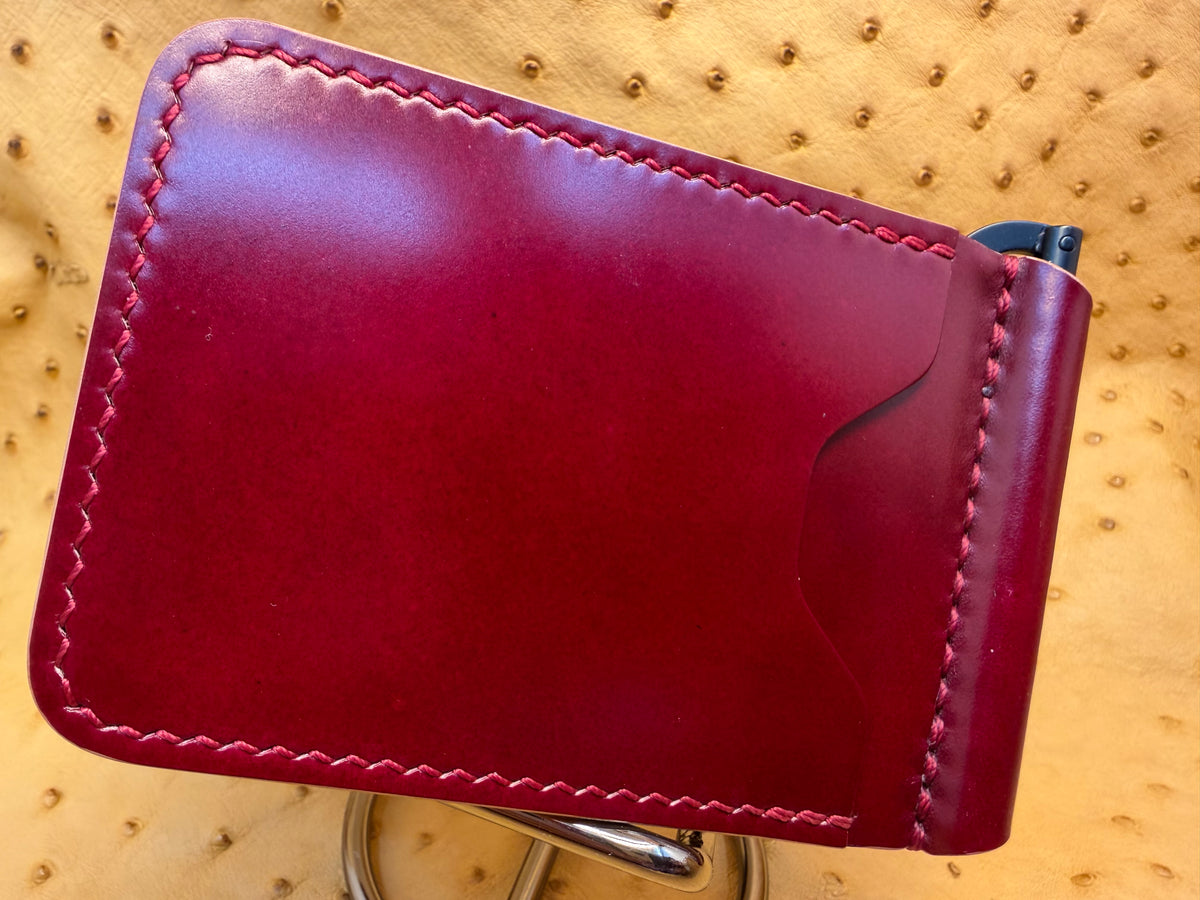 Money Clip Wallet - Leder Ogawa Shell Cordovan
